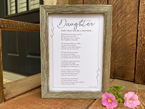 Now That Youre a Mother Frame - Gift for Daughter from Mom