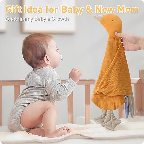 Knirose Newborn Baby Lovey Security Blanket Muslin