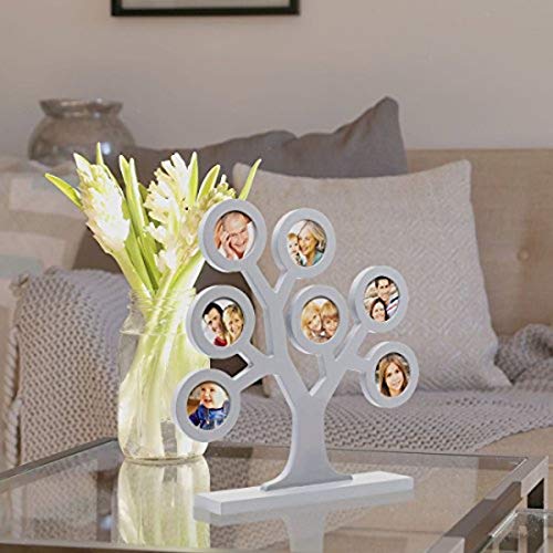 Pearhead Family Tree Keepsake Photo Frame Grey and Silver