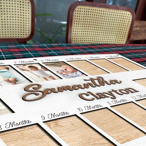 V-DECORPARKS My First Year Photo Frame - 0-12 Month Baby Decor