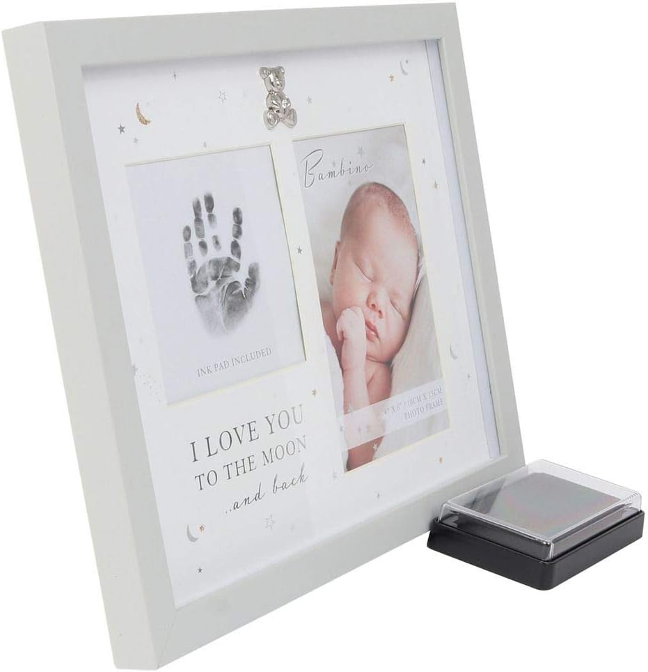 Juliana Bambino Baby Love You To Moon and Back Hand Print Photo Frame