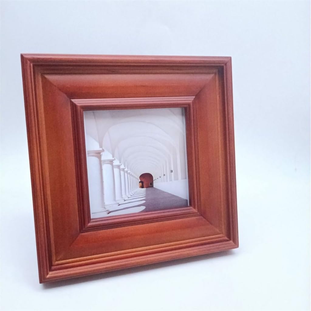 STBTOO Walnut Solid Wood Seamless Frame 4x4 Inches