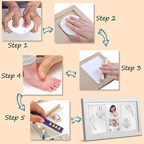 BAOHUA Baby Hand Footprint Kit - 1200 Grams Clay Nursery Art Frames