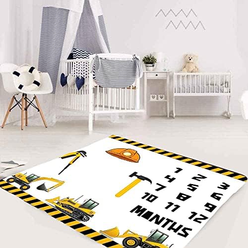 MTMETY Baby Milestone Blanket 48x40in Flannel Blanket