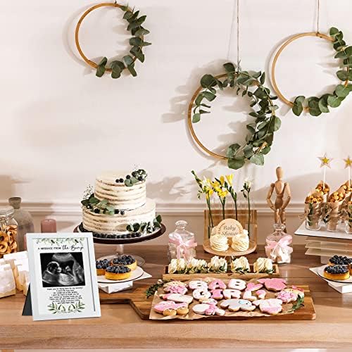 Tatuo Sonogram Frame Baby Shower Keepsake Green Leaves