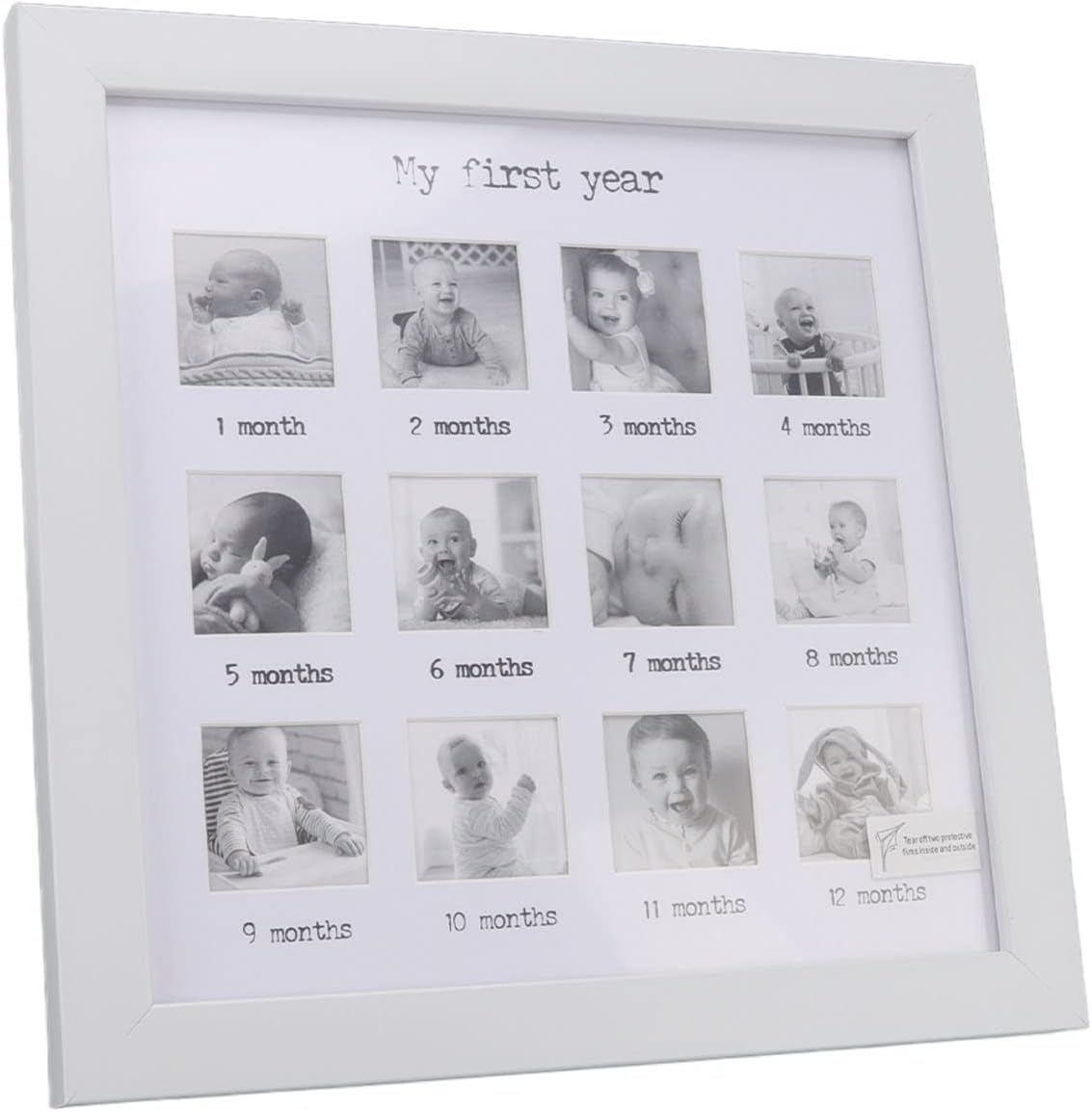 Babys First Year Photo Frame with 12 Month Collage