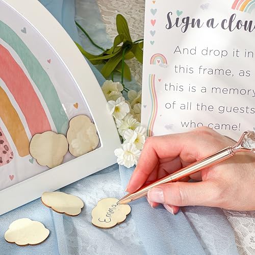 Boho Rainbow Frame Baby Shower Keepsake