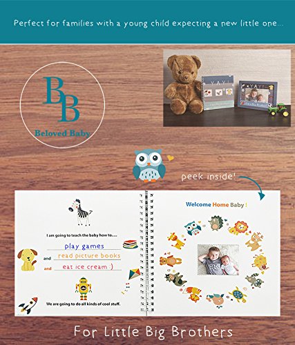 Beloved Baby Big Brother Keepsake Book and Photo Frame Set