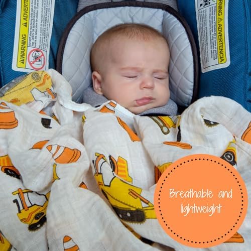 LollyBanks Construction Themed Swaddle Blanket