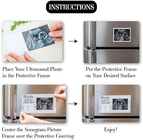 Brothers Bench Weeks Until We Meet You Magnetic Ultrasound Picture Frame