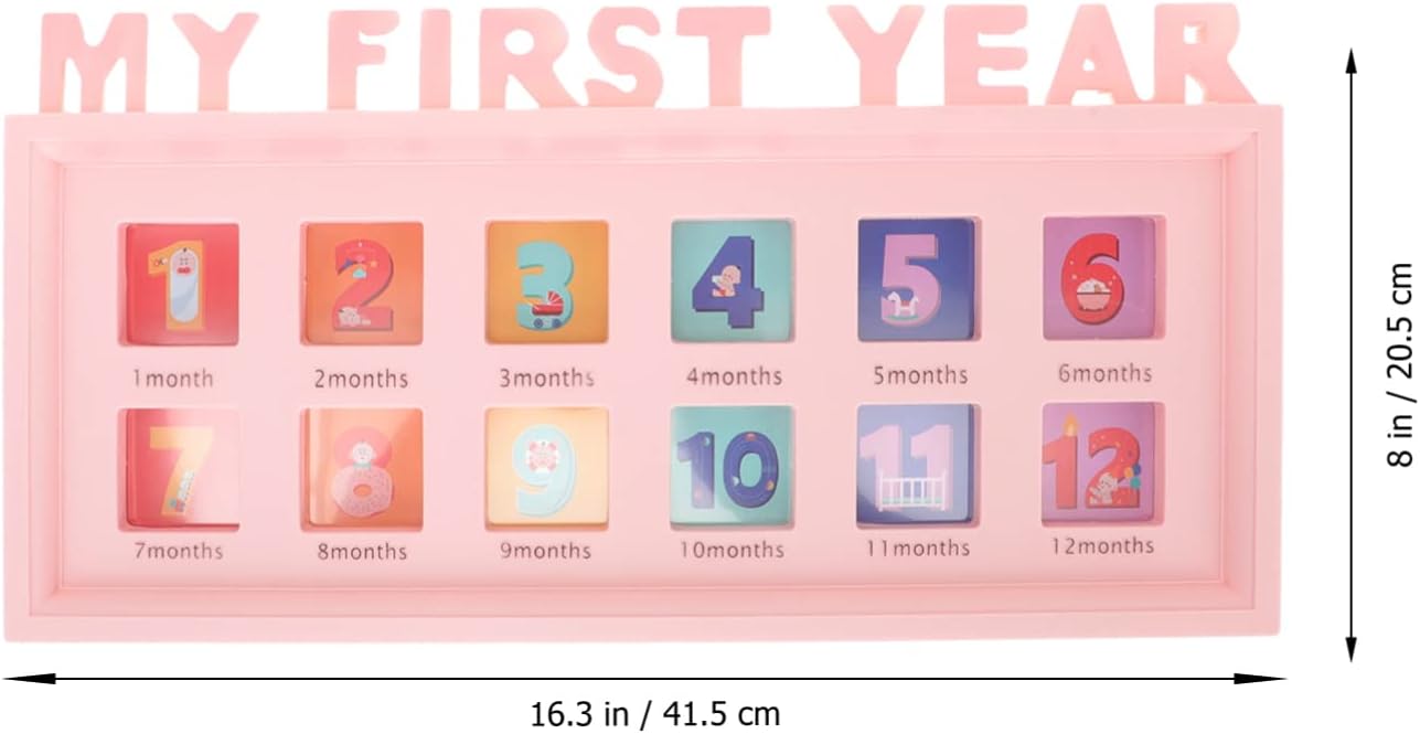 Kisangel Growth Photo Frame for 12 Months