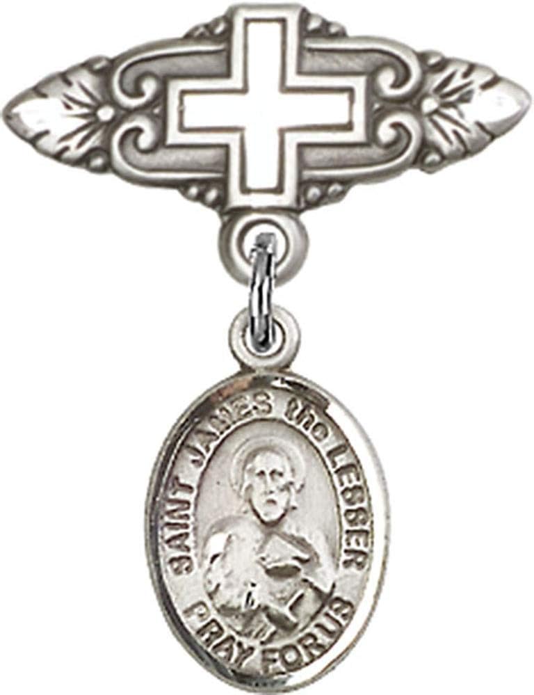 Religious Obsession Baby Badge with Cross and St James the Lesser Charm
