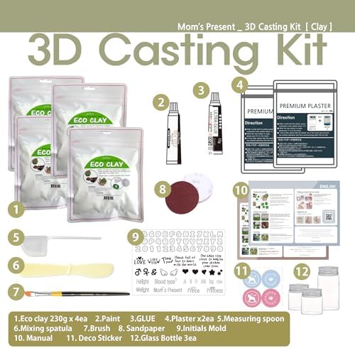 LOVE MOMS PRESENT Baby Print Casting Kit with Frame