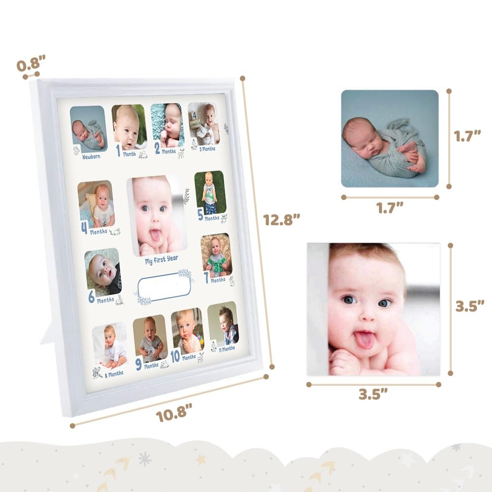 Baby First Year Collage Frame 11x13 Wood