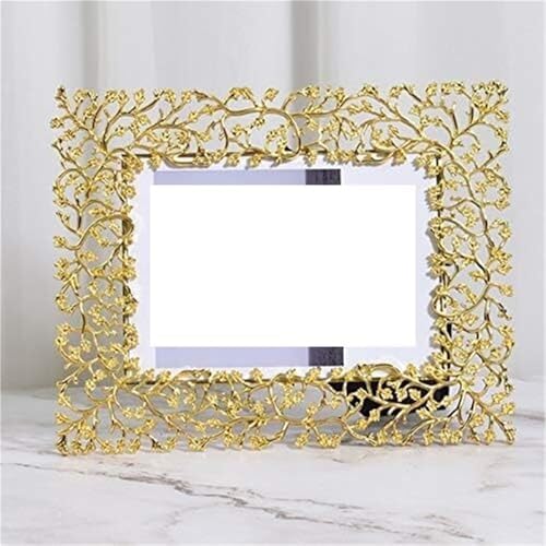 STBTOO 6 Inch Gold Alloy Photo Frame