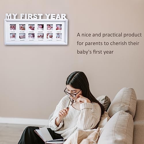 MICKYU 12-Month Baby Growth Photo Frame