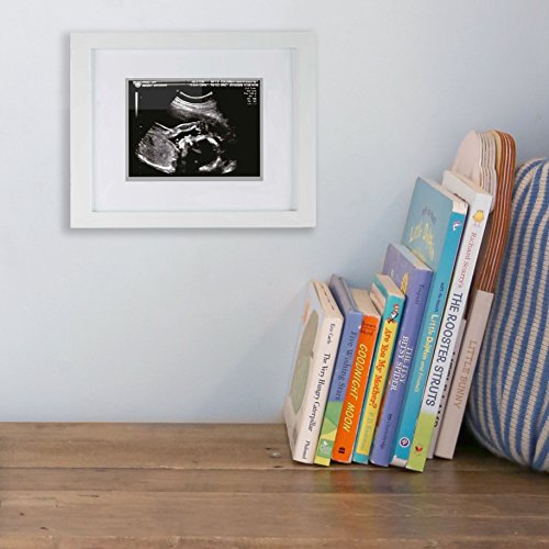 Pearhead Sonogram Frame White Shadowbox Baby Keepsake
