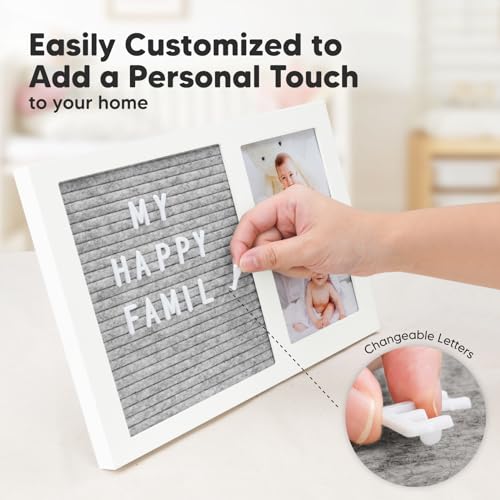 KeaBabies Baby Footprint Kit with Felt Letter Board