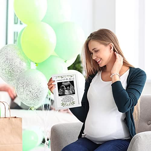 Tatuo Sonogram Frame Baby Shower Keepsake Green Leaves