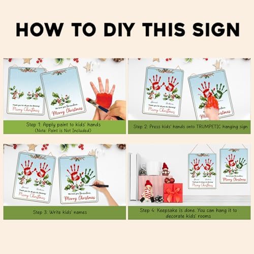 DIY Handprint Christmas Gift for Mom 8x10 Inches