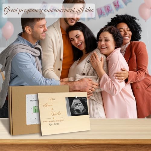 HAMUIERS Aunt Uncle Baby Announcement Frame