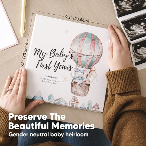 KeaBabies Baby Hand and Footprint Kit with First 5 Years Memory Book