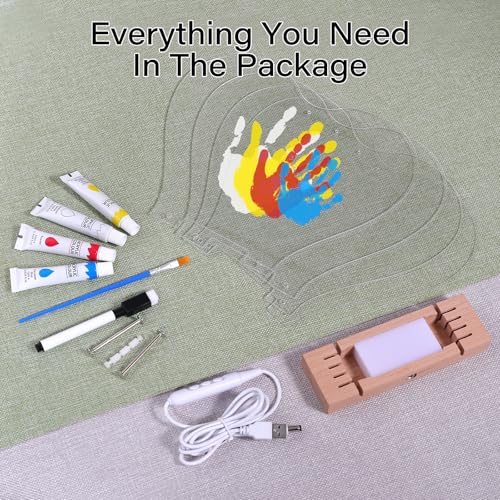Bixinyo Heart Handprint Kit with Night Light