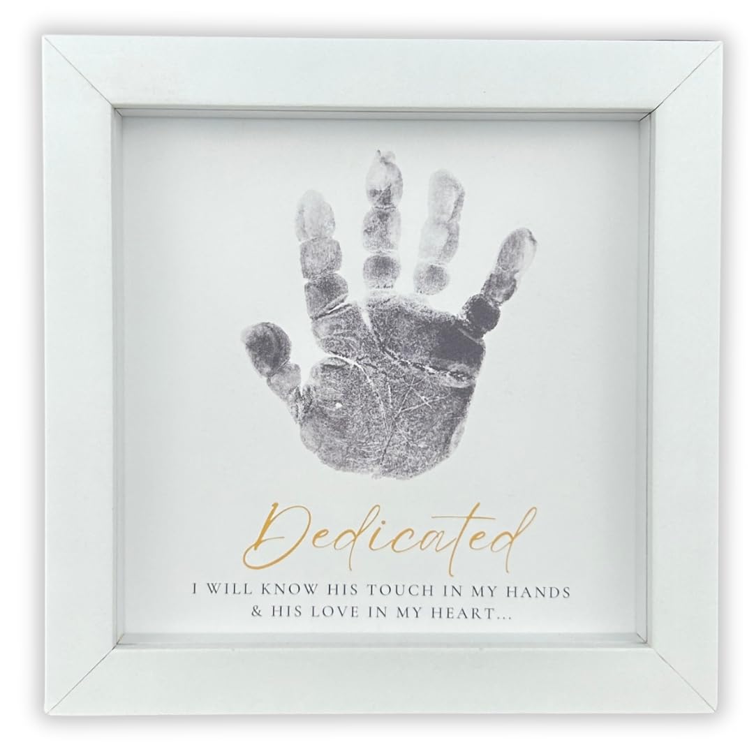 White Shadowbox Frame 6x6 for Baby Dedication Keepsakes 1