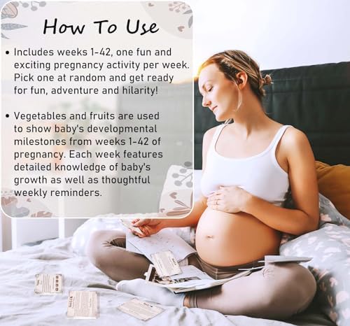 Garybank New Mom Gifts 2024 - Love at First Sight Ultrasound Frame with Weekly Milestone Activities Cards