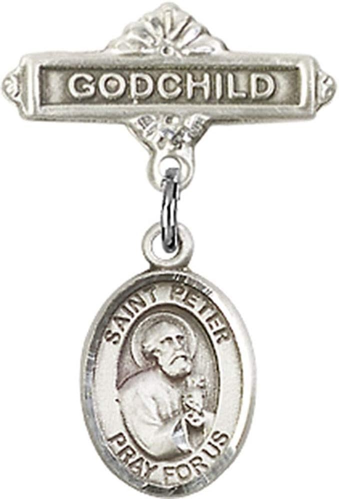 Religious Obsession Baby Badge with St Peter Charm 1