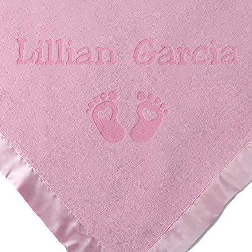 Custom Catch Personalized Baby Blanket with Name - Pink or Blue