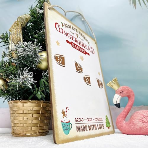 Gingerbread Baby Footprint Christmas DIY Hanging Sign