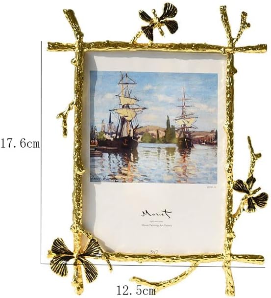 Vintage Gold Photo Frame with Irregular Shape
