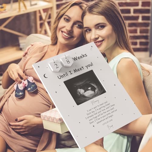 EURSET Ultrasound Photo Frame Countdown for Baby Shower