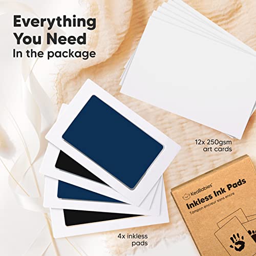 KeaBabies 4-Pack Inkless Hand and Footprint Kit with Frame