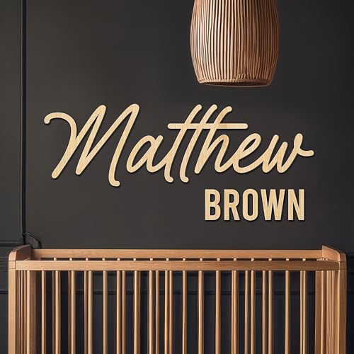 Personalized Wooden Baby Name Sign Custom Wall Decor for Nursery