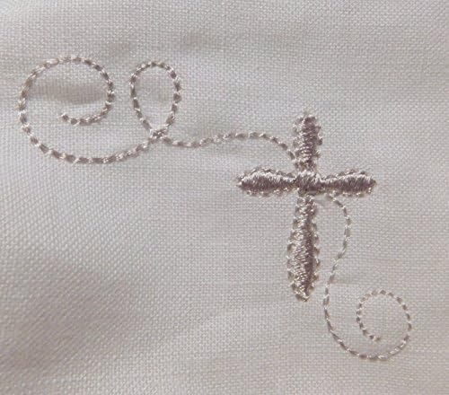 Integrity Designs Baby Linen Bonnet with Cross Embroidery 1