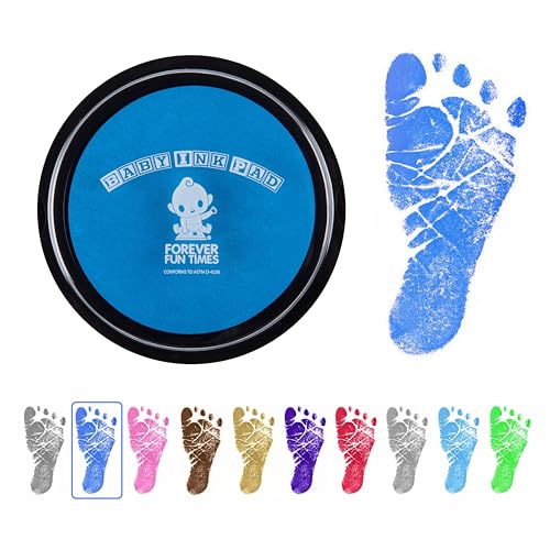 Baby Hand and Footprint Kit by Forever Fun Times Safe Ink Pad with 5 Colors