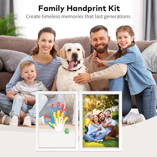 Omrhvi Family Handprint Kit DIY Craft Keepsake Frame
