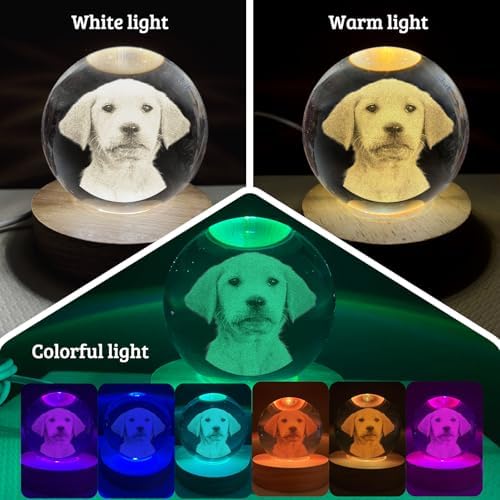 Personalized Crystal Ball Ultrasound Photo Frame with Night Light 1