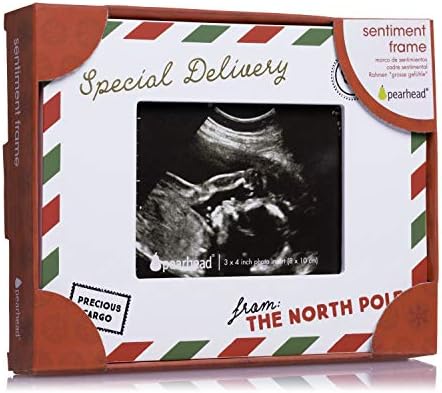 Pearhead Holiday Sonogram Frame with Easel and Hanger