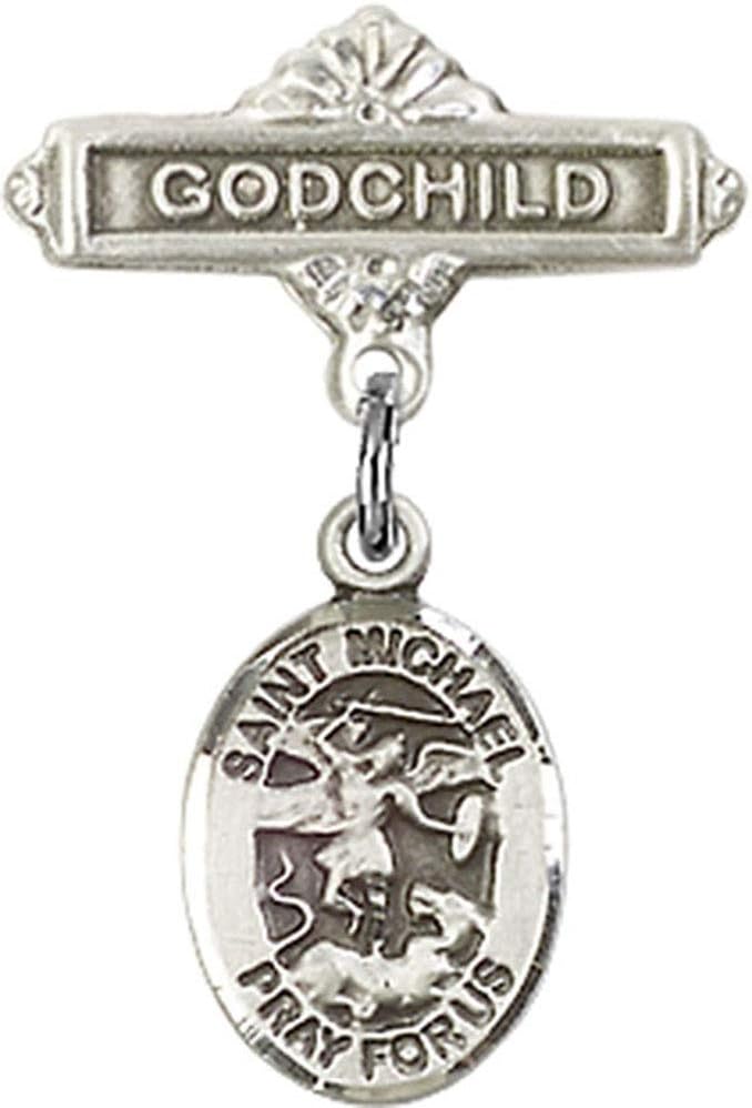 Religious Obsession Baby Badge with St Michael Charm