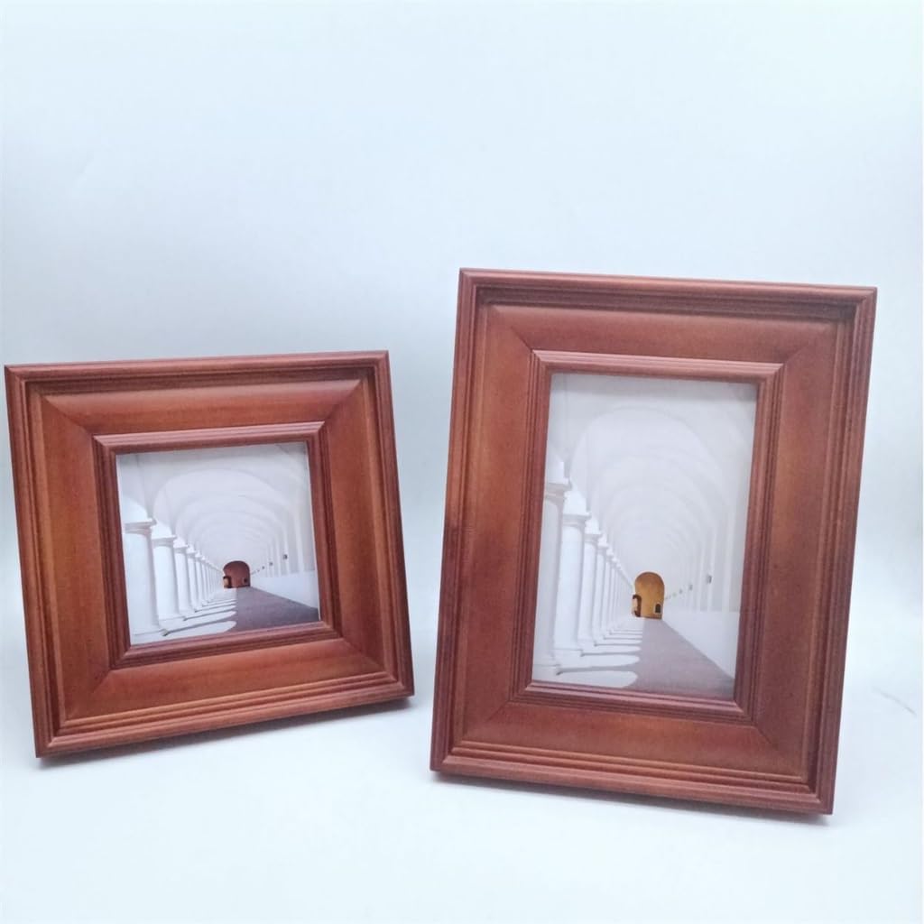 STBTOO Walnut Solid Wood Seamless Frame 4x4 Inches