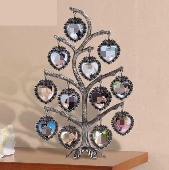 Custom Family Tree Picture Frame - 12 Photo Display