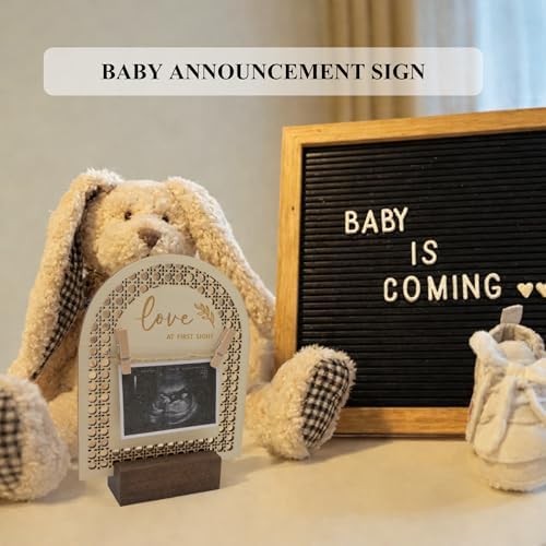 XYINFINIS Baby Announcement Sign with Ultrasound Frame