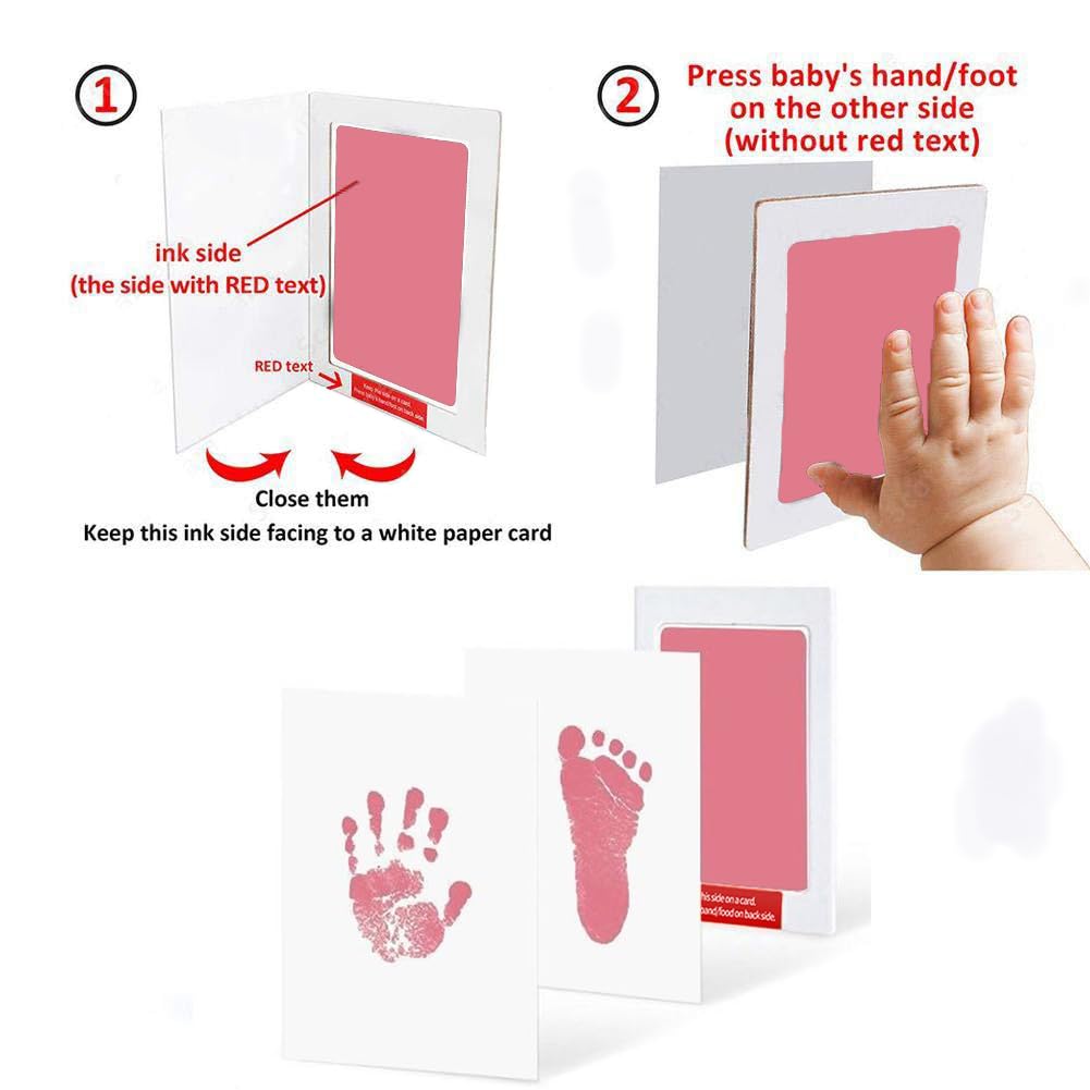 LelonHo 2 Pack Inkless Hand Footprint Kit with 4 Cards 1