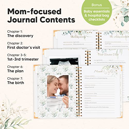 KeaBabies Inkless Hand Footprint Kit with Pregnancy Journal