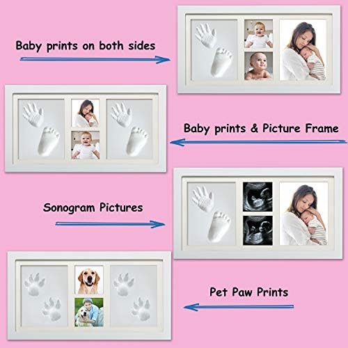 BAOHUA Baby Hand Footprint Kit - 1200 Grams Clay Nursery Art Frames
