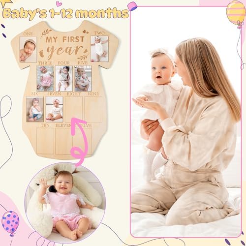 R HORSE 12 Months Milestone Photo Frame Wood Board