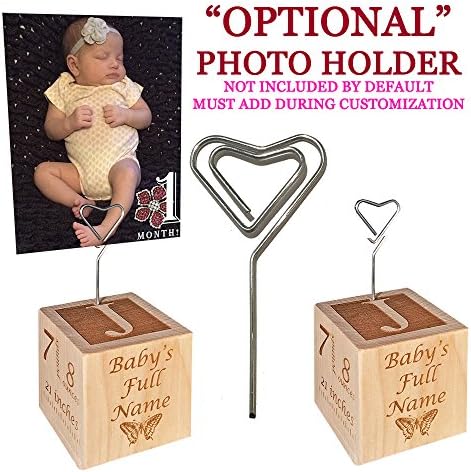 Glitzby Baptism Keepsake Wooden Block Personalized
